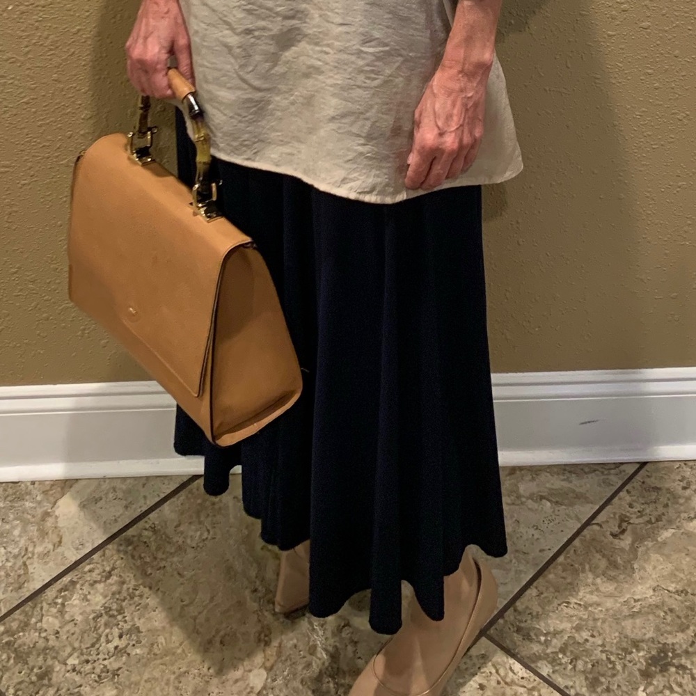 Navy travel skirt
